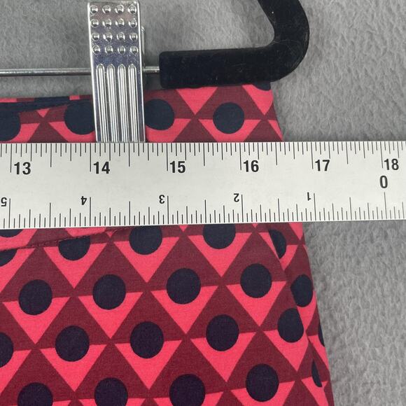 Boden Pants Womens 10R Red Black Geometric Print Stretch Cotton Casual Trousers - Picture 8 of 10